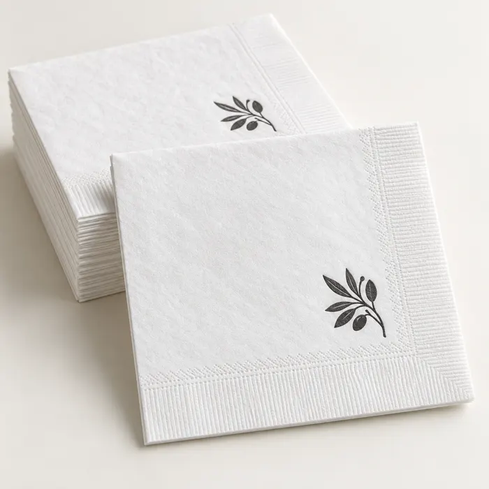 Custom 3-Ply Luncheon Napkins with sample customer artwork