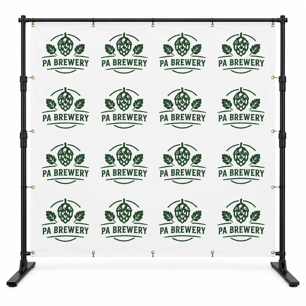 Illustrative custom brewery branding on Steprepeat